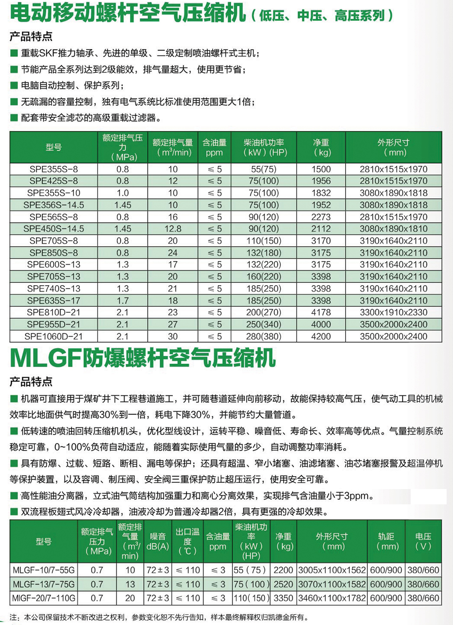 柴移、电移动螺杆空气压缩机